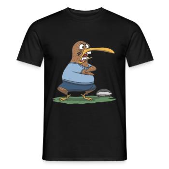 Neuseeland Rugby Kiwi Haka Geschenk Idee - Männer T-Shirt - Schwarz - Vorne - AI Model Male 178 light (178cm)