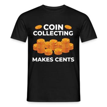 Numismatik Münzen sammeln Münzsammler Geld - Männer T-Shirt - Schwarz - Vorne - AI Model Male 178 light (178cm)