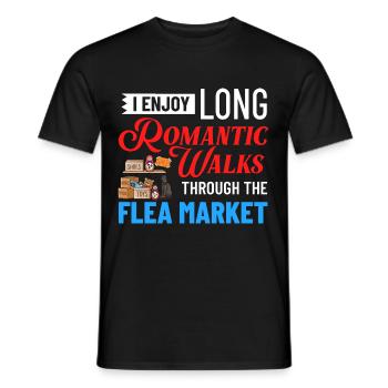 Flea Market Flea Market Funny Articles Market - Men's T-Shirt - black - Front - AI Model Male 178 light (178cm)