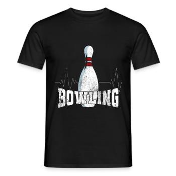 Bowling Kegeln Sport Geschenk - Männer T-Shirt - Schwarz - Vorne - AI Model Male 178 light (178cm)