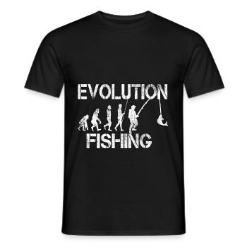 Angeln Fischen Angelhacken Evolution - Männer T-Shirt - Schwarz - Vorne - AI Model Male 178 light (178cm)