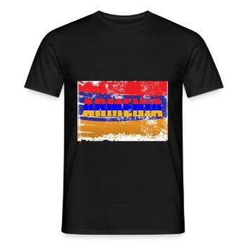 Arménie Jerwan Pays Europe Asie Cadeau - T-shirt homme - noir - Devant - AI Model Male 178 light (178cm)