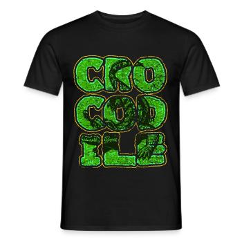 Crocodile Aligator predator reptile gift - Men's T-Shirt - black - Front - AI Model Male 178 light (178cm)