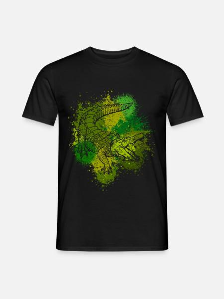 Krokodil Aligator Raubtier Reptilien Geschenk - Männer T-Shirt - Schwarz