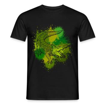 Crocodile Aligator predator reptile gift - Men's T-Shirt - black - Front - AI Model Male 178 light (178cm)