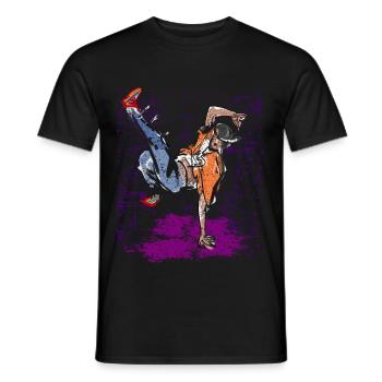 Breakdance hip hop - T-shirt homme - noir - Devant - AI Model Male 178 light (178cm)