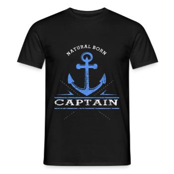 Schiff Boot Segeln Bootsmann Marine - Männer T-Shirt - Schwarz - Vorne - AI Model Male 178 light (178cm)