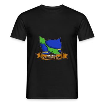 Curacao Curacao Proud Country - Men's T-Shirt - black - Front - AI Model Male 178 light (178cm)
