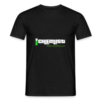 Chemist test tube - Men's T-Shirt - black - Front - AI Model Male 178 light (178cm)
