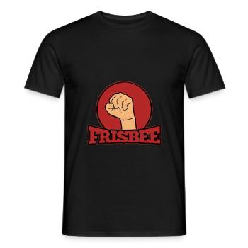 Frisbee - Men's T-Shirt - black - Front - AI Model Male 178 light (178cm)