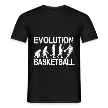 Basketball Spieler Sport Evolution - Männer T-Shirt - Schwarz - Vorne - AI Model Male 178 light (178cm)