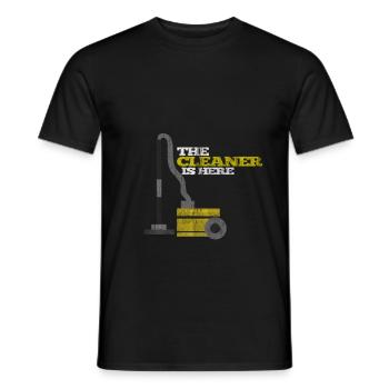 Concierge aspirateur - T-shirt homme - noir - Devant - AI Model Male 178 light (178cm)