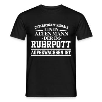 Ruhrpott Männertag Vatertag Mann Geburtstag Idee - Männer T-Shirt - Schwarz - Vorne - AI Model Male 178 light (178cm)