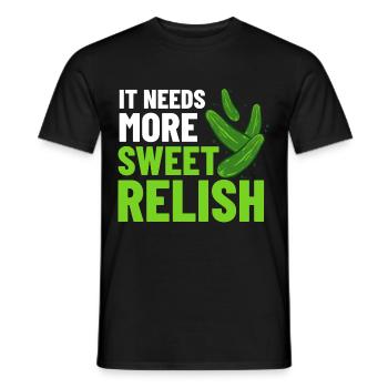 Sweet Relish Pickles Bottle Spice Jar - Men's T-Shirt - black - Front - AI Model Male 178 light (178cm)