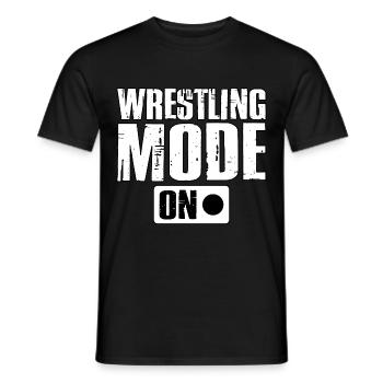 Wrestling-Modus Ein - Männer T-Shirt - Schwarz - Vorne - AI Model Male 178 light (178cm)