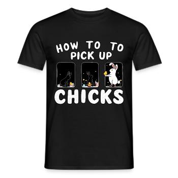 Comment ramasser les poussins - T-shirt homme - noir - Devant - AI Model Male 178 light (178cm)
