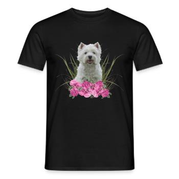 West Highland Terrier - Männer T-Shirt - Schwarz - Vorne - AI Model Male 178 light (178cm)