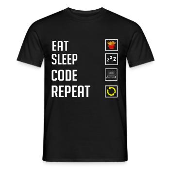 Programmeur Programmation Ordinateur Développeur Pc - T-shirt homme - noir - Devant - AI Model Male 178 light (178cm)