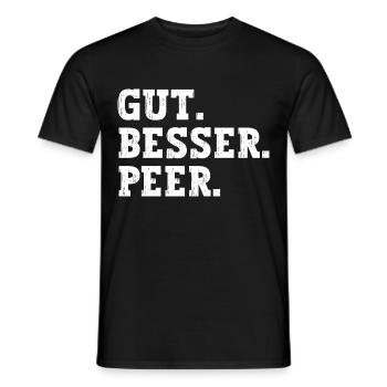 Gut Besser Peer Lustiger Spruch Name Peer - Männer T-Shirt - Schwarz - Vorne - AI Model Male 178 light (178cm)