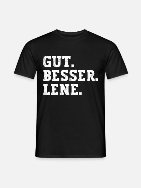 Gut Besser Lene Lustiger Spruch Name Lene - Männer T-Shirt - Schwarz