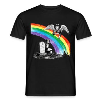 Tochter Papa Trauerengel - Männer T-Shirt - Schwarz - Vorne - AI Model Male 178 light (178cm)