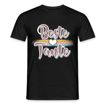 Beste Tante - Männer T-Shirt - Schwarz - Vorne - AI Model Male 178 light (178cm)