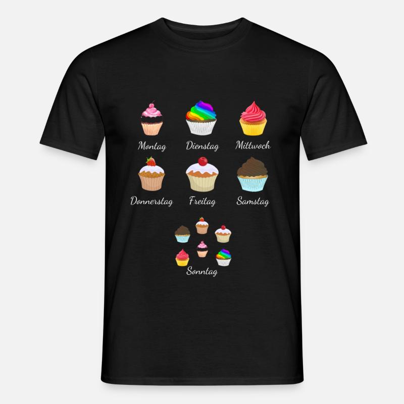cupcakes jeden Tag ein Cupcake - Männer T-Shirt - Schwarz