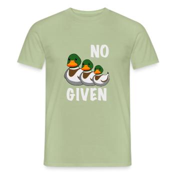 No Ducks Given I No Fucks Given - Männer T-Shirt - Sage - Vorne - AI Model Male 178 light (178cm)
