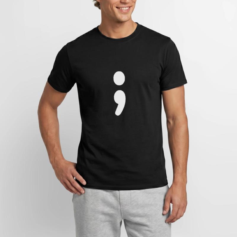 Programmeur Rétro Codeur Semicolon Old School T-shirt homme