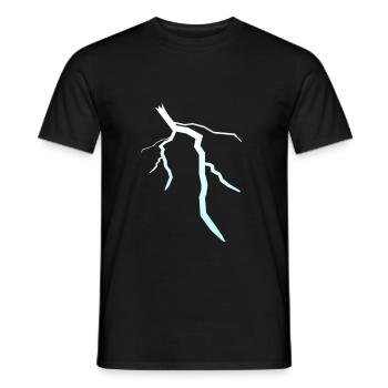 Blitz Blitzschlag Lightning Bolt - Männer T-Shirt - Schwarz - Vorne - AI Model Male 178 light (178cm)
