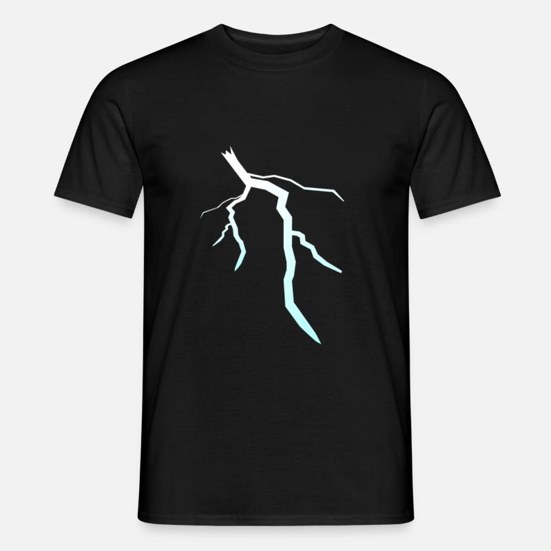 Blitz Blitzschlag Lightning Bolt - Männer T-Shirt - Schwarz