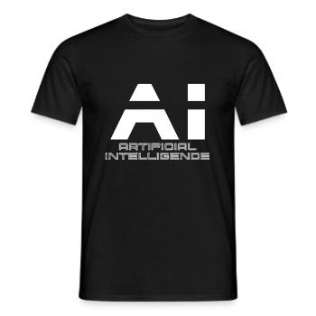 AI Artificial Intelligence Künstliche Intelligenz - Männer T-Shirt - Schwarz - Vorne - AI Model Male 178 light (178cm)