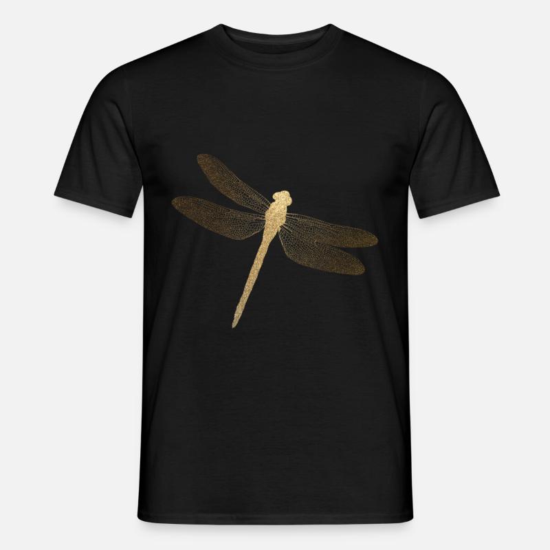 Libelle Gold - Männer T-Shirt - Schwarz