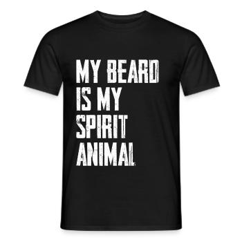 Ma barbe est mon animal spirituel - T-shirt homme - noir - Devant - AI Model Male 178 light (178cm)