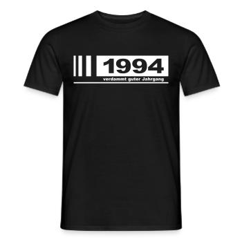 Geburtstag geboren 1994 Jahrgang 94 - Männer T-Shirt - Schwarz - Vorne - AI Model Male 178 light (178cm)