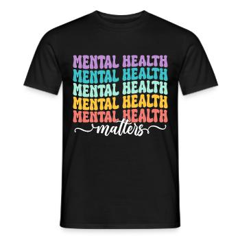 mental health matters - Men's T-Shirt - black - Front - AI Model Male 178 light (178cm)