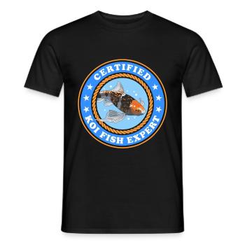 Koi Experte Kois Fische Nishikigoi Geschenk - Männer T-Shirt - Schwarz - Vorne - AI Model Male 178 light (178cm)
