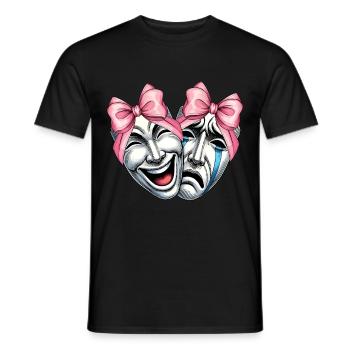 Kokette Schleife Theater Maske Drama Komödie - Männer T-Shirt - Schwarz - Vorne - AI Model Male 178 light (178cm)