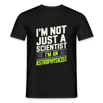 Astrophysiker Astronomie Astrophysik Geschenk - Männer T-Shirt - Schwarz - Vorne - AI Model Male 178 light (178cm)