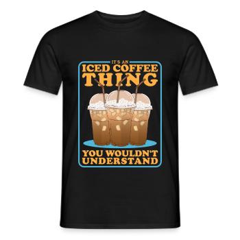 Iced Coffee Iced Coffee Coffee Lover Gift - Men's T-Shirt - black - Front - AI Model Male 178 light (178cm)