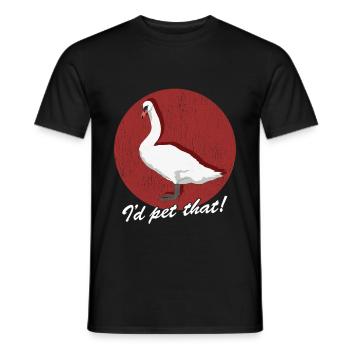 Schwan Schwäne Schwanenliebhaber Geschenk - Männer T-Shirt - Schwarz - Vorne - AI Model Male 178 light (178cm)