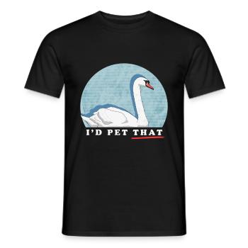 Schwan Schwäne Schwanenliebhaber Geschenke - Männer T-Shirt - Schwarz - Vorne - AI Model Male 178 light (178cm)