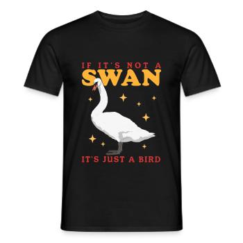 Schwan Schwanenliebhaber Geschenk - Männer T-Shirt - Schwarz - Vorne - AI Model Male 178 light (178cm)