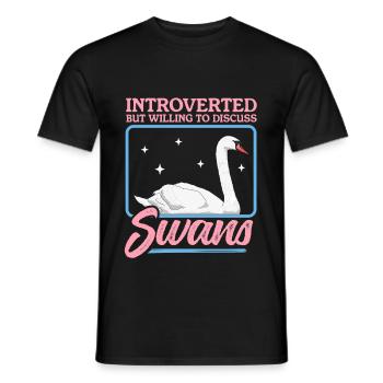 Schwäne Schwan Schwanenliebhaber Geschenk - Männer T-Shirt - Schwarz - Vorne - AI Model Male 178 light (178cm)
