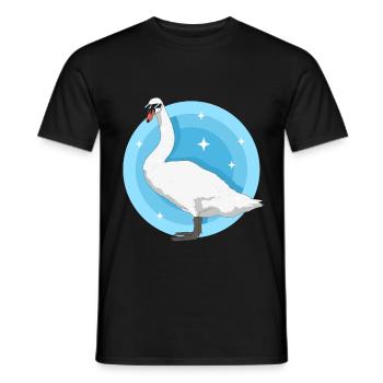 Schwan Schwäne Schwanenliebhaber Geschenke - Männer T-Shirt - Schwarz - Vorne - AI Model Male 178 light (178cm)