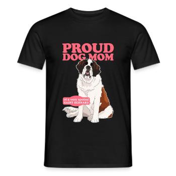Bernhardiner Mom St. Bernhardshund Geschenk - Männer T-Shirt - Schwarz - Vorne - AI Model Male 178 light (178cm)