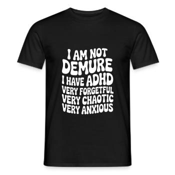 TDAH - T-shirt homme - noir - Devant - AI Model Male 178 light (178cm)