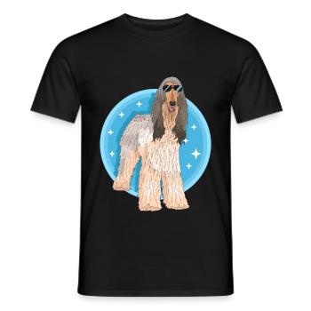 Afghan Greyhound Dog Owner Gift - Men's T-Shirt - black - Front - AI Model Male 178 light (178cm)