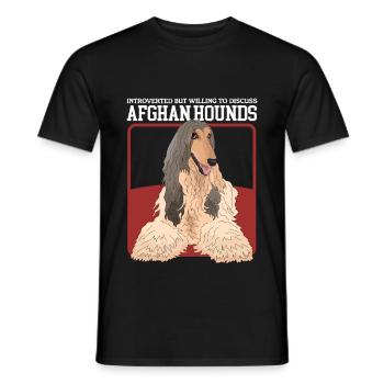 Cadeaux pour les propriétaires de lévriers afghans - T-shirt homme - noir - Devant - AI Model Male 178 light (178cm)