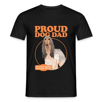 Afghanischer Windhund Dad Hundepapa Geschenk - Männer T-Shirt - Schwarz - Vorne - AI Model Male 178 light (178cm)
